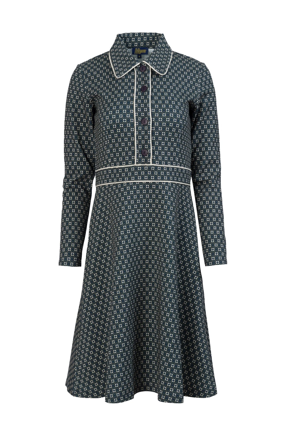 Flow Dress Arden | Navy Peony