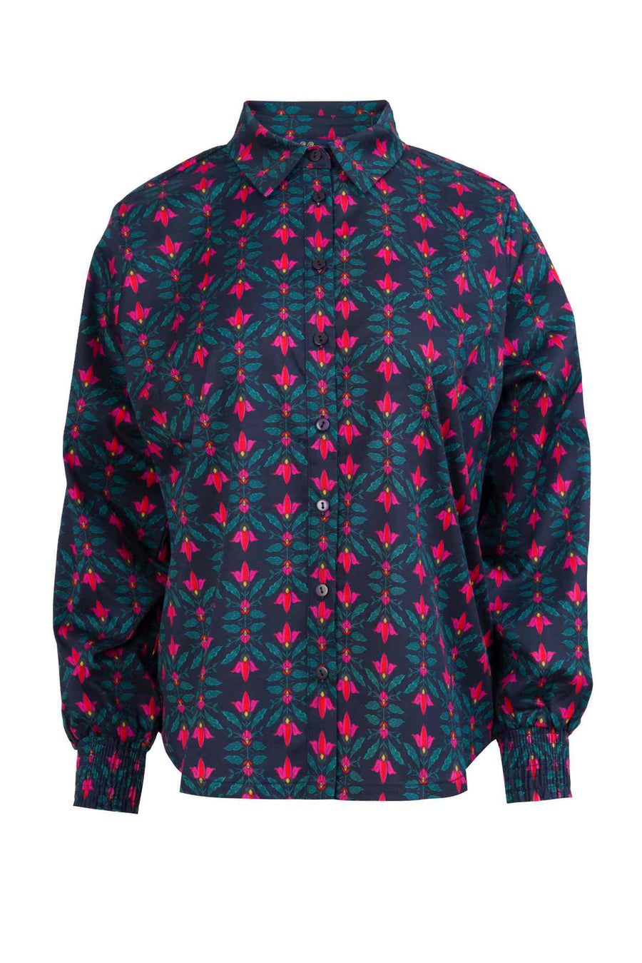Amy Blouse Eclipse | Navy Peony