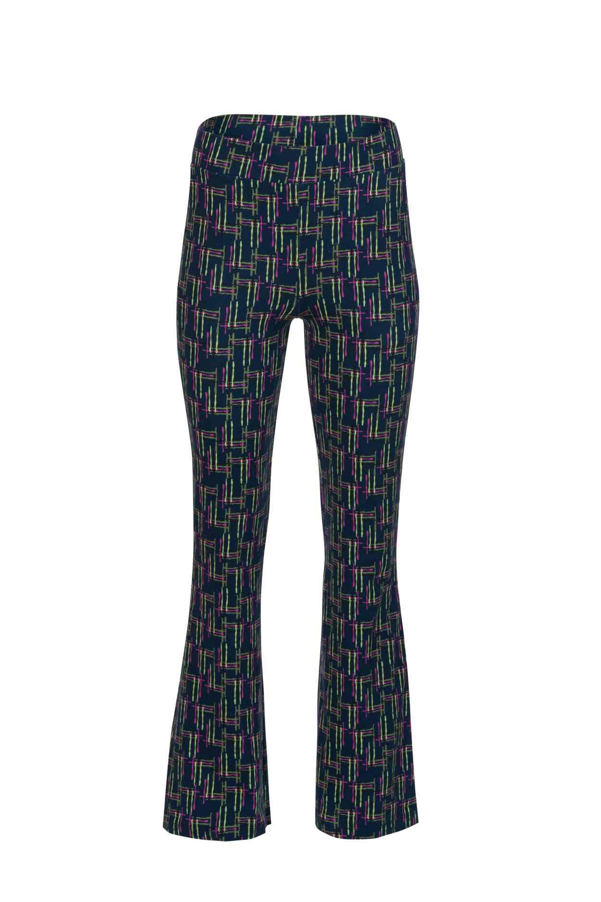 Lieke Trousers Electric Weave | Navy Peony