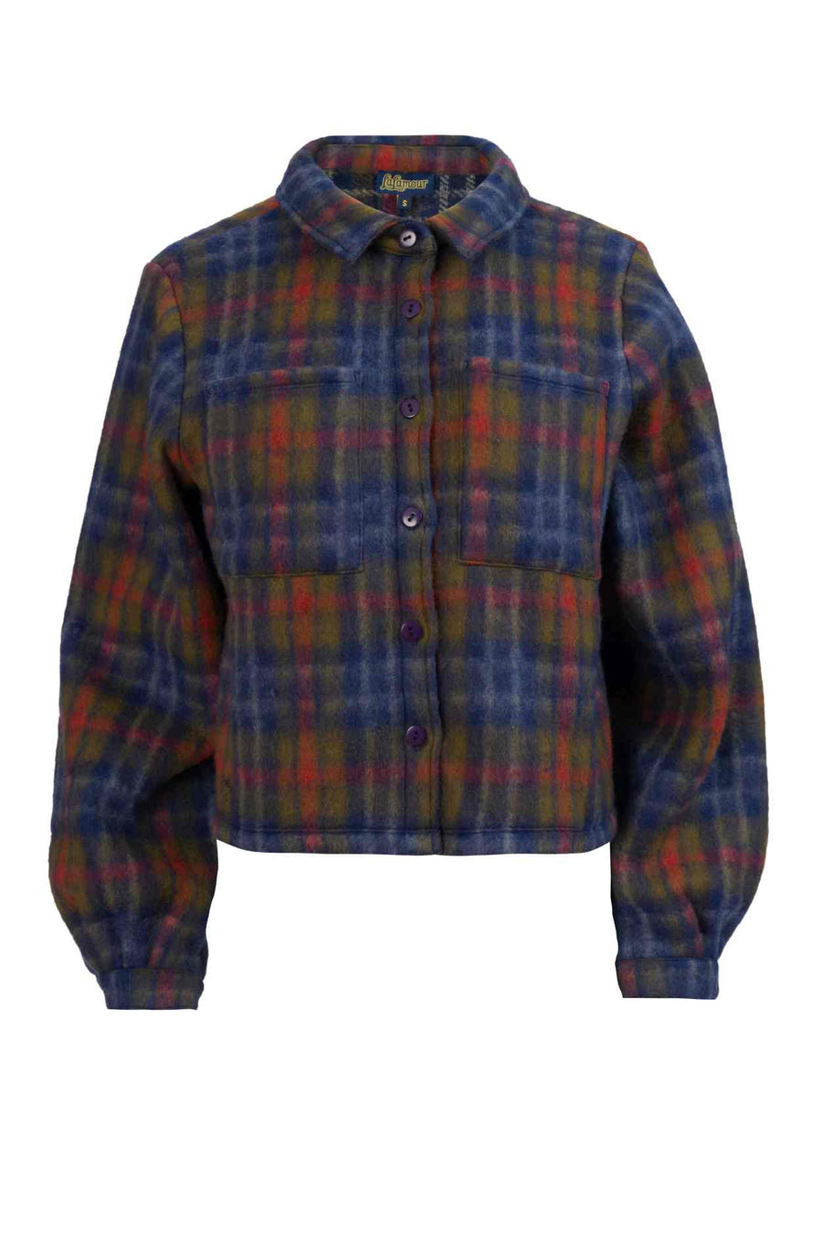 Abby Overshirt Felt Tartan | Sphagnum