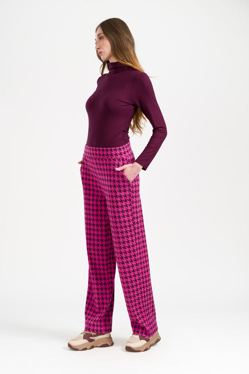 Hailey Trousers Houndstooth | Fig