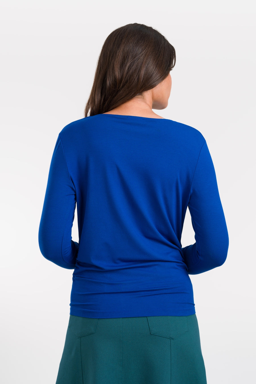 Ava Top Jersey Plain | True Blue