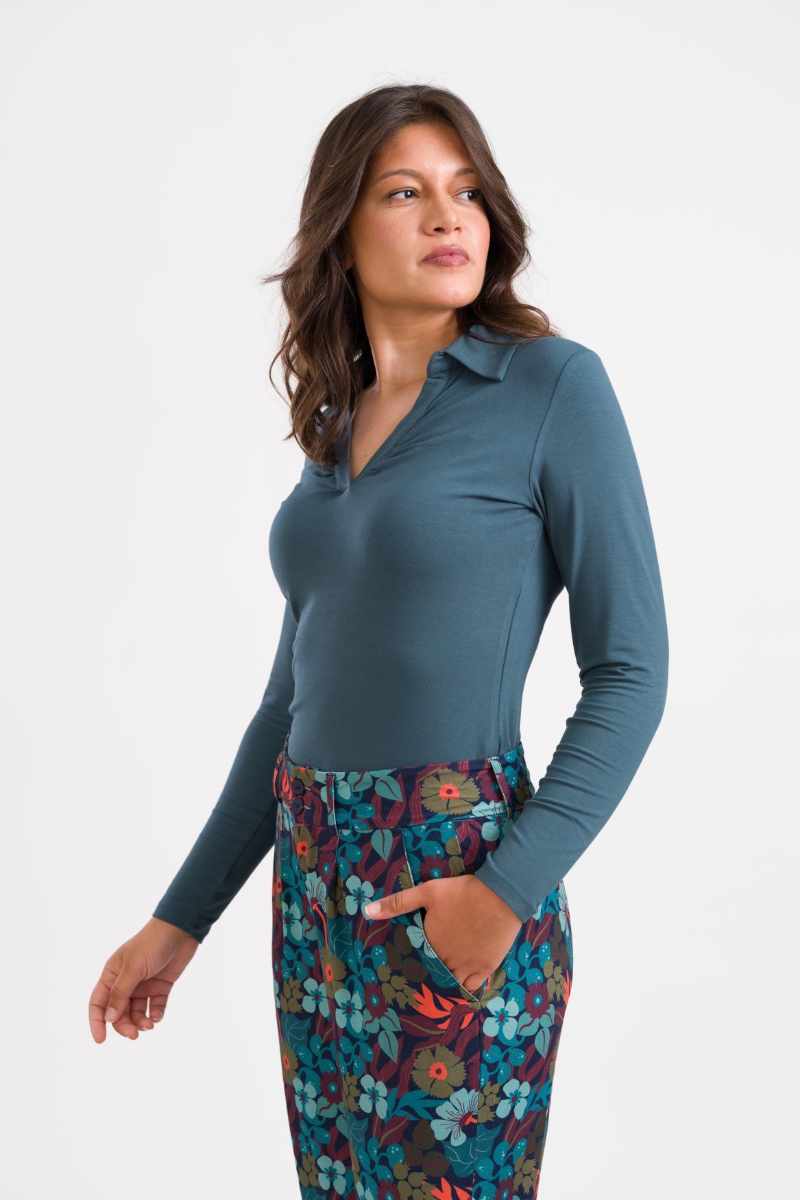 Suzy Top LS Jersey Plain | Mediterranea