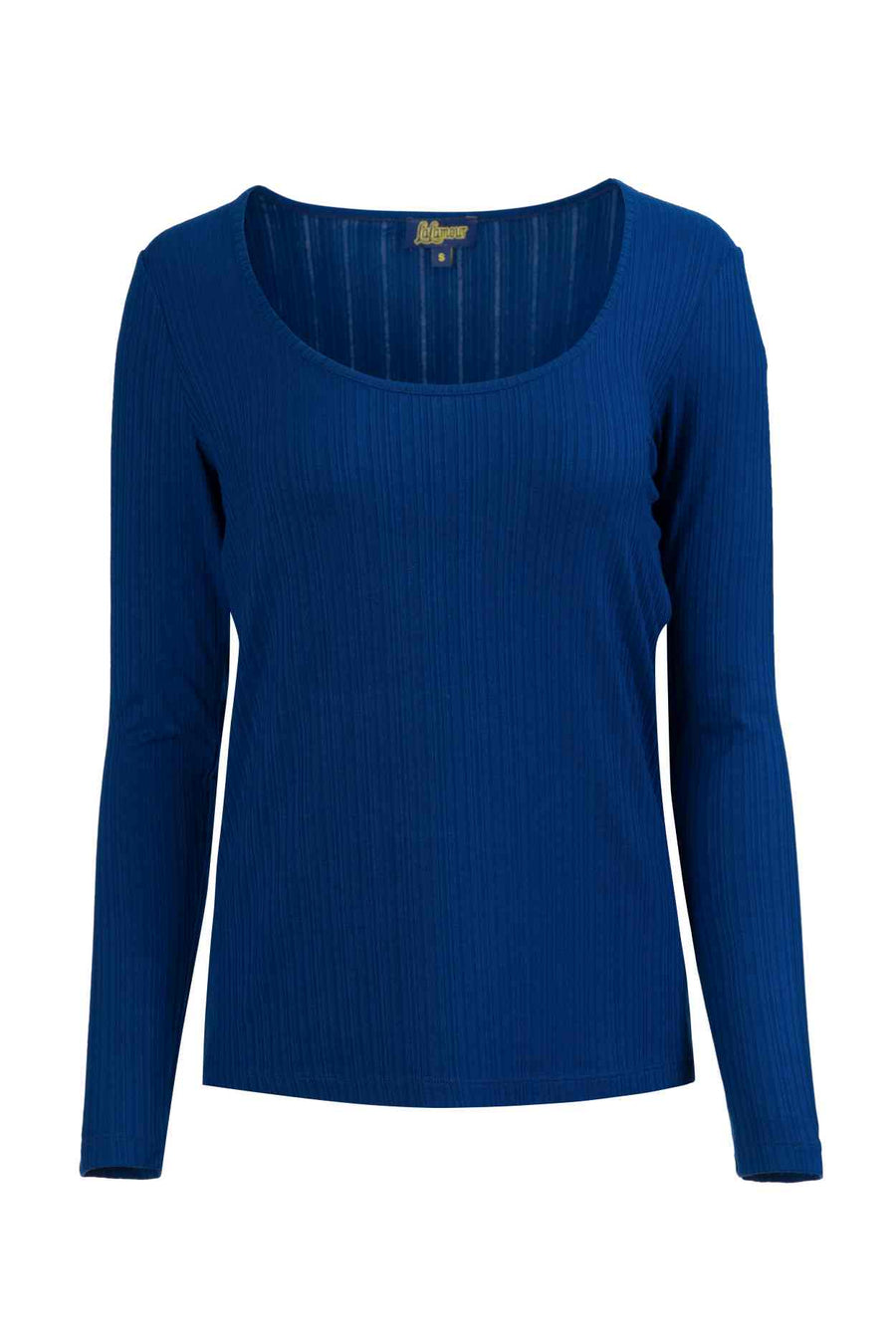 Ella Top LS Jersey Rib | Navy Peony
