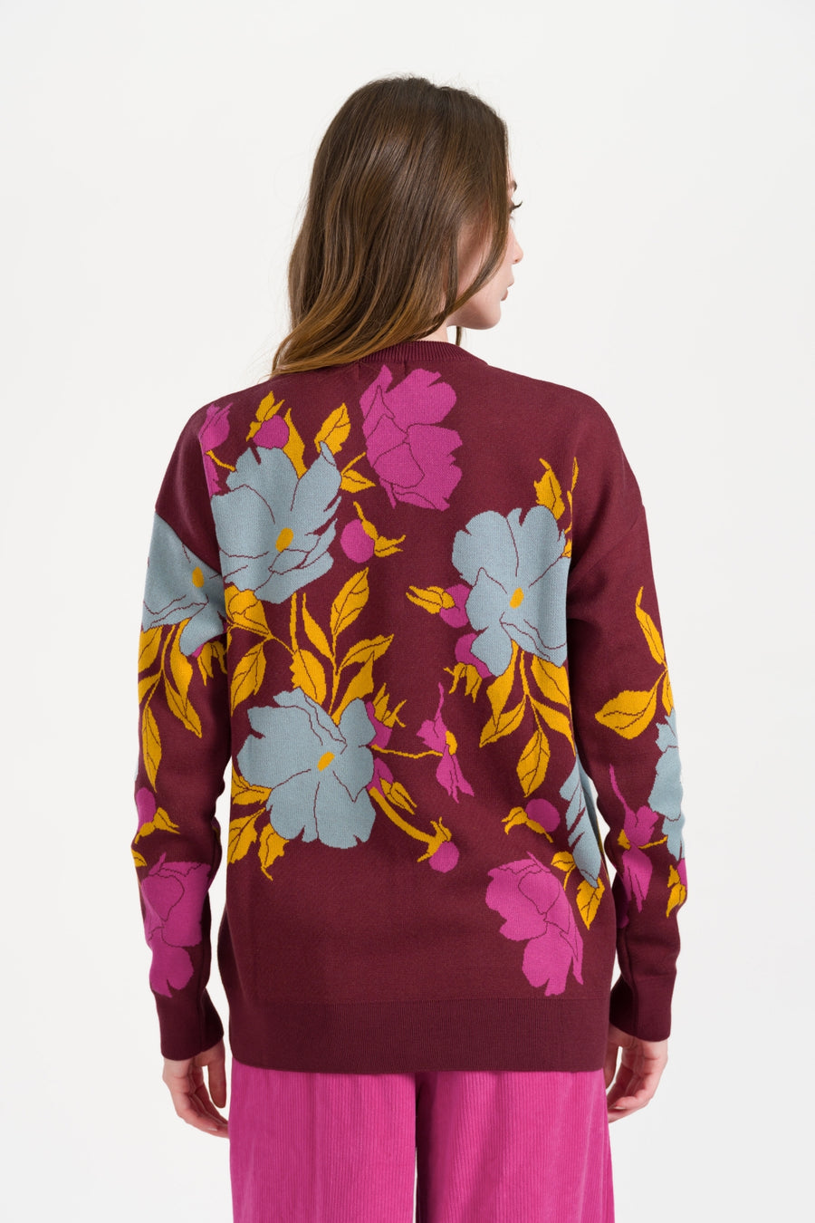 Sweater Big Floral Knitwear | Fig