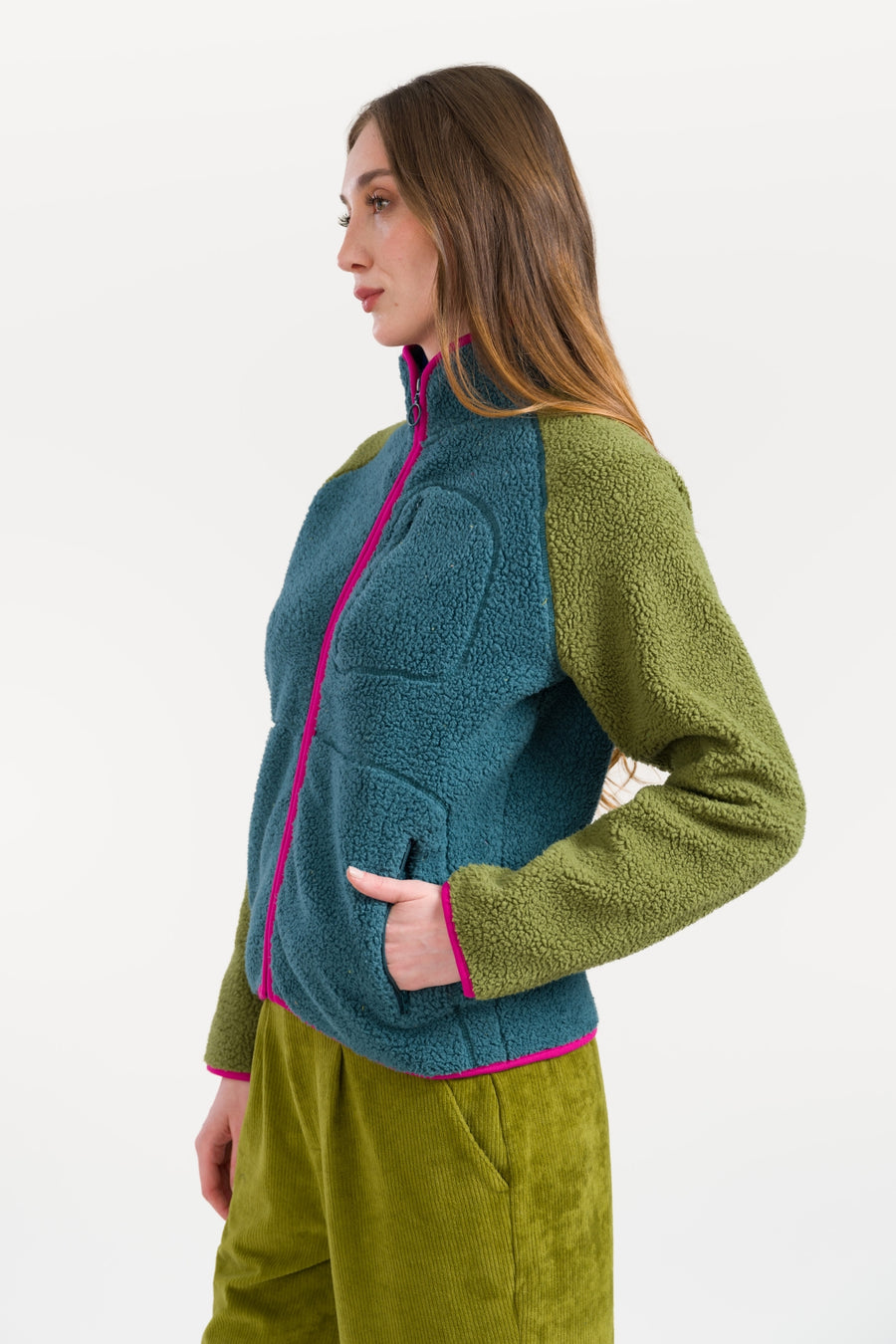 Ivy Jacket Plush | Colorblock