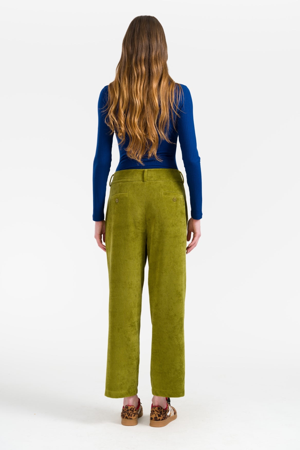 Brooklyn Trousers Rib Velour | Sphagnum