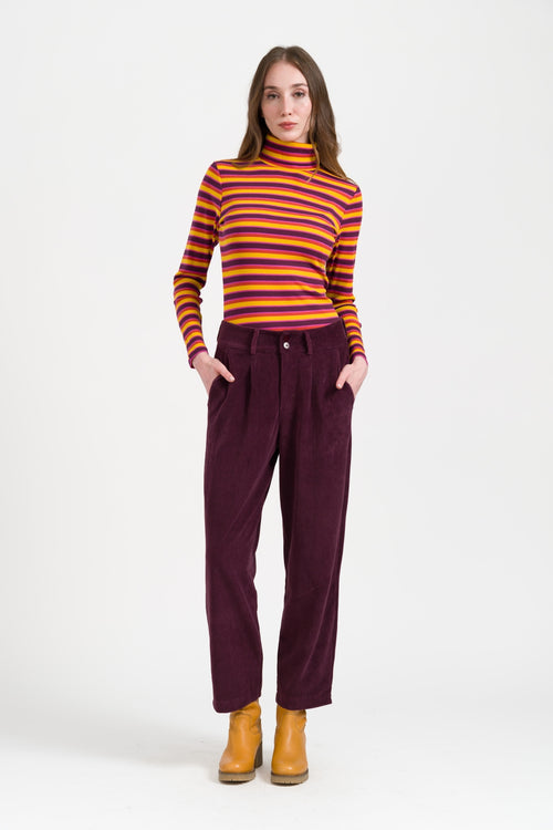 Brooklyn Trousers Rib Velour | Fig
