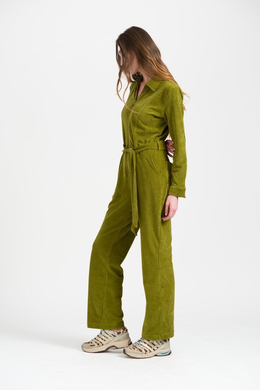 Ginger Jumpsuit Rib Velour | Sphagnum