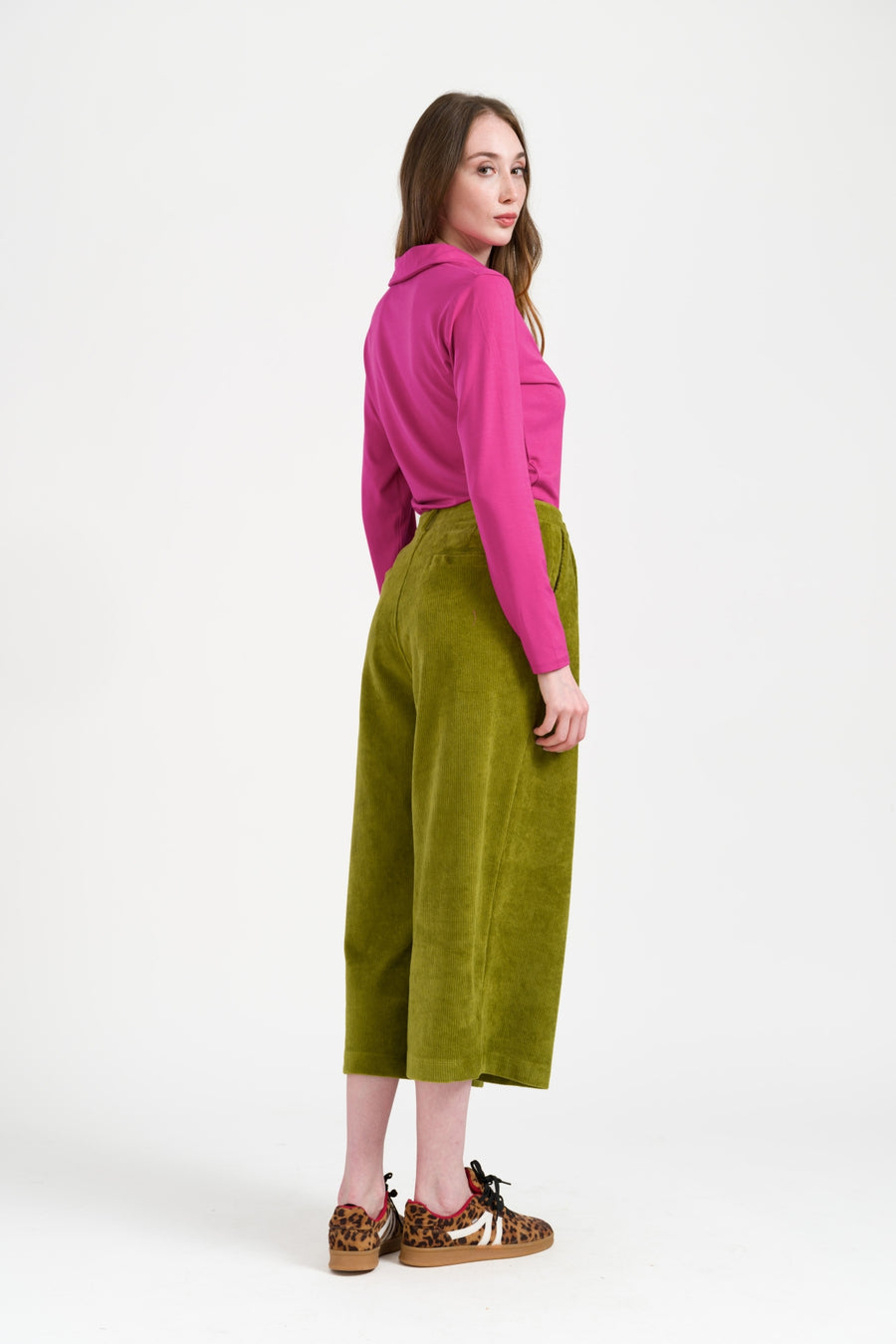 Lotus Trousers Rib Velour | Sphagnum
