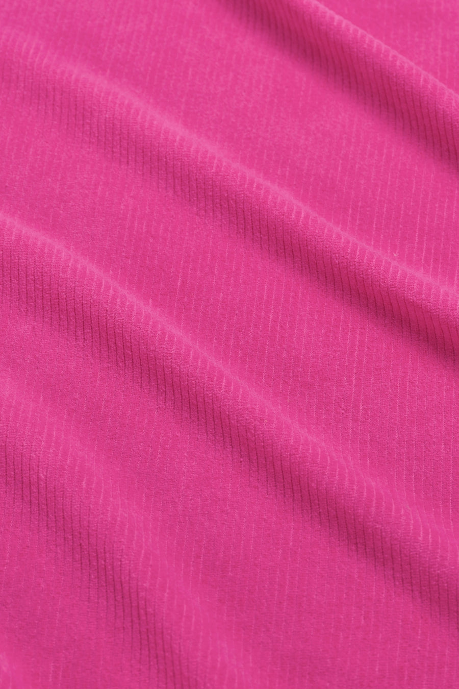 Lotus Trousers Rib Velour | Fuchsia Red