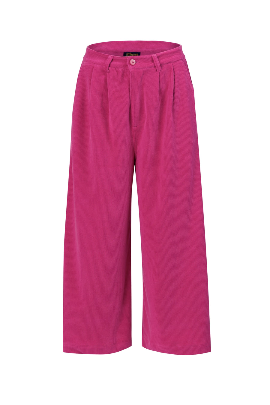 Lotus Trousers Rib Velour | Fuchsia Red