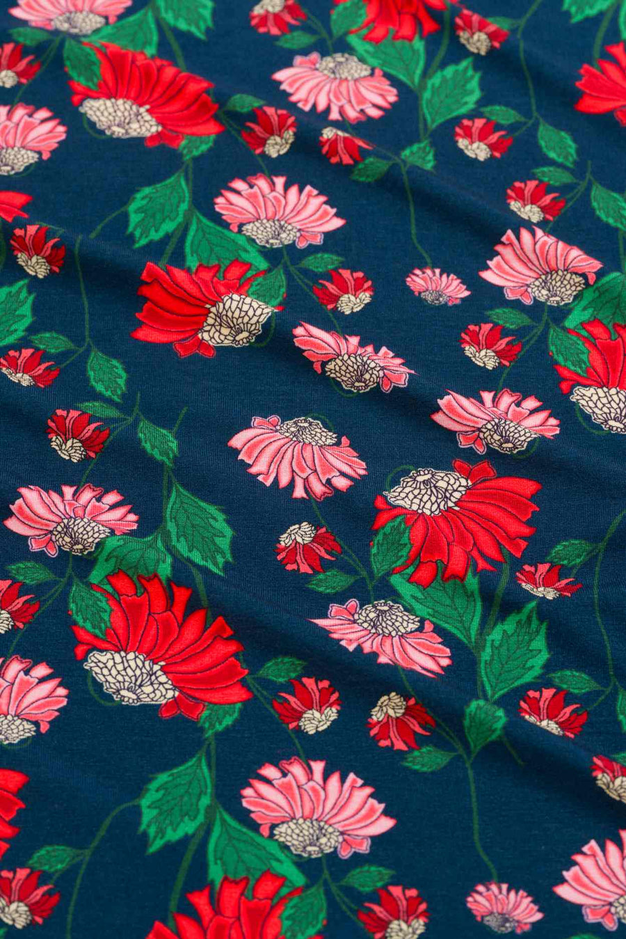 Daisy Dress LS Scarlet Serenade | Navy Peony