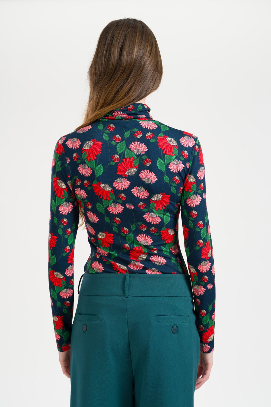 Ruby Top Scarlet Serenade | Navy Peony