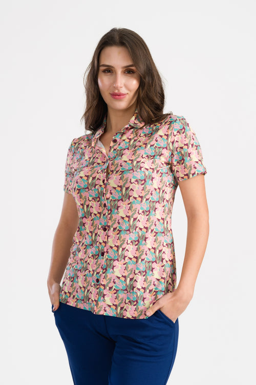 Sill Bluse SS Calypso | Amaranth
