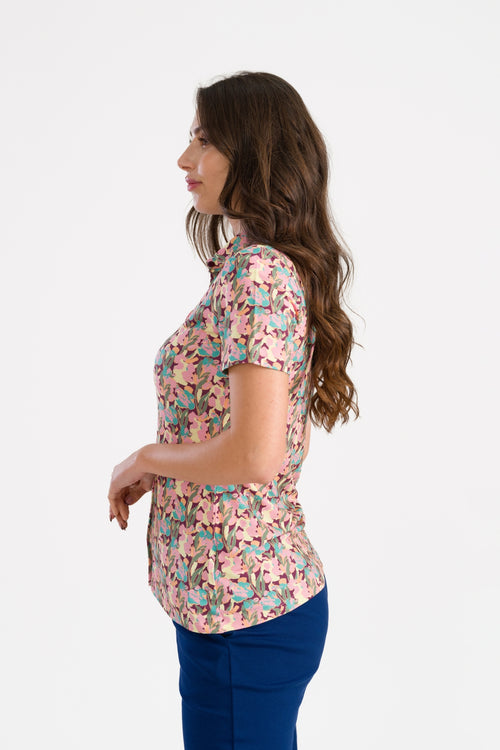 Sill Bluse SS Calypso | Amaranth