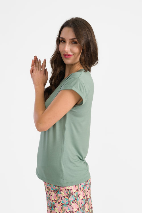 Vera Top SS Trikot Uni | Schiefergrün