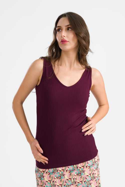 Stella Tanktop Rippstrick-Jersey | Feige