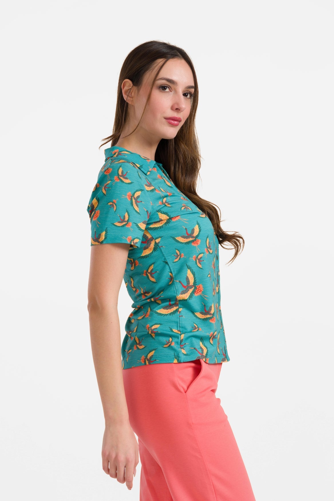 Lena Bluse, Kurzarm | Crane