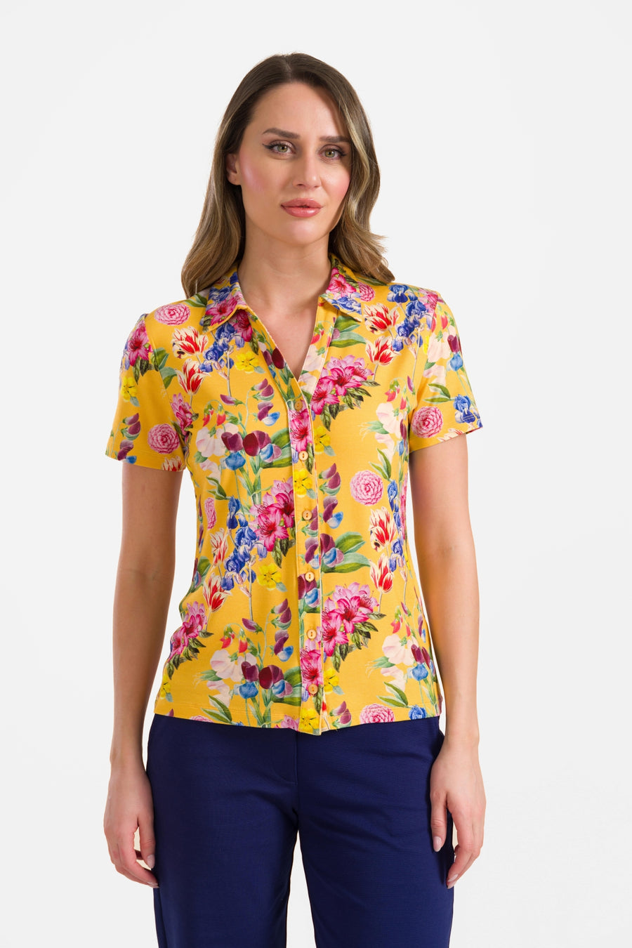 Lena Bluse, Kurzarm | Sommerstrauß