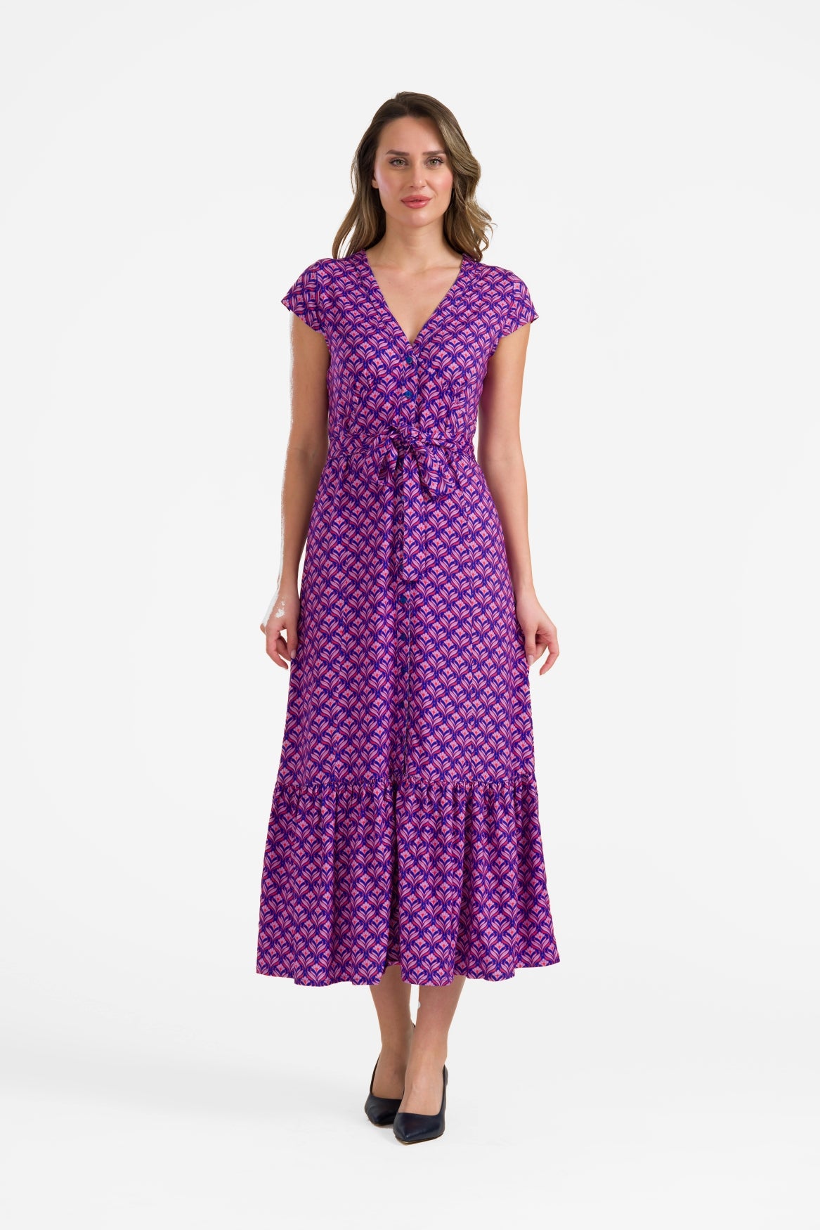 Maud Maxikleid, kurzärmelig | Small Barock