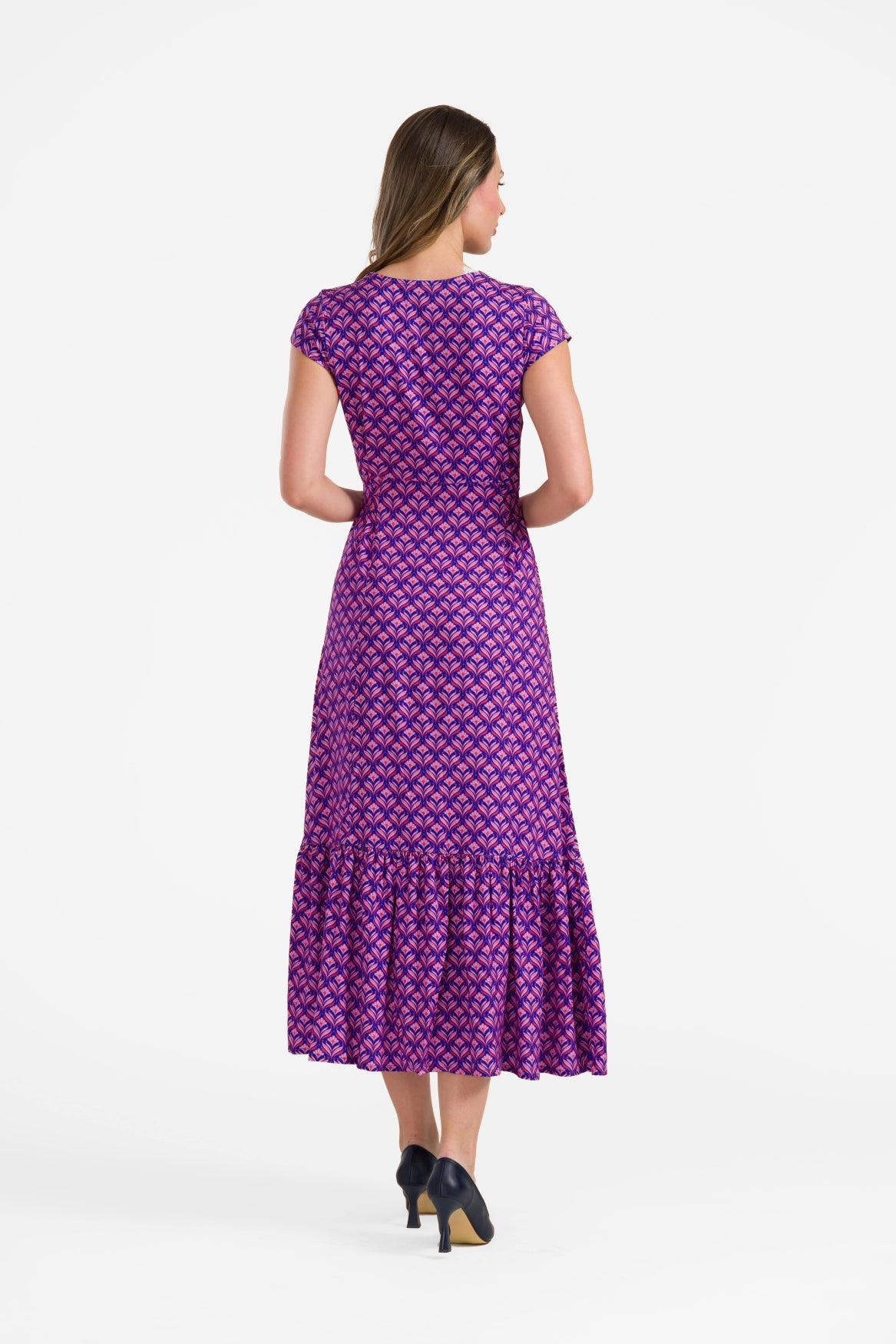 Maud Maxikleid, kurzärmelig | Small Barock