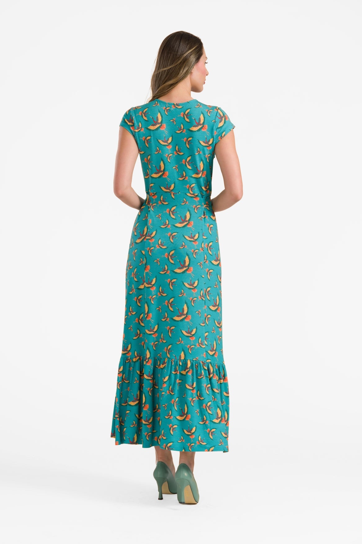 Maud Maxikleid, kurzärmelig | Crane