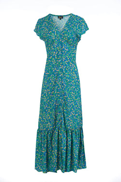 Maud Maxikleid, kurzärmelig | Crane
