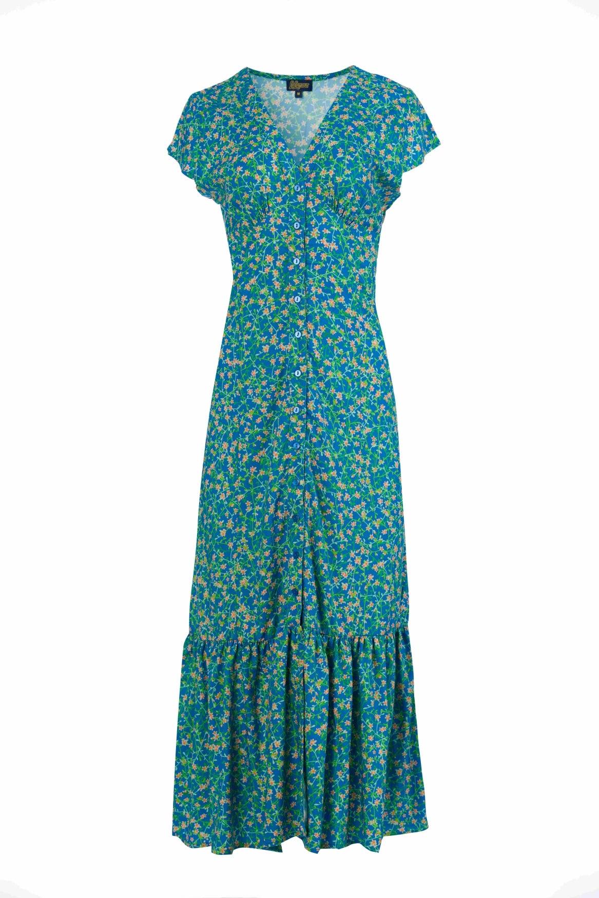 Maud Maxikleid, kurzärmelig | Frühlings-String