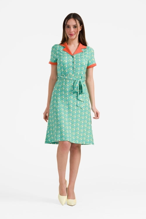 Monique Kleid, kurzärmelig | Happy Peacock