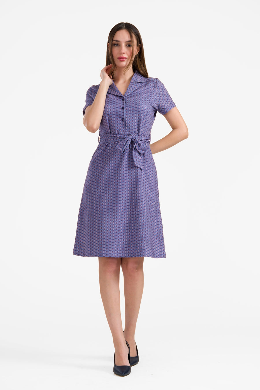 Monique Kleid, kurzärmelig | Kleine blaue Blume