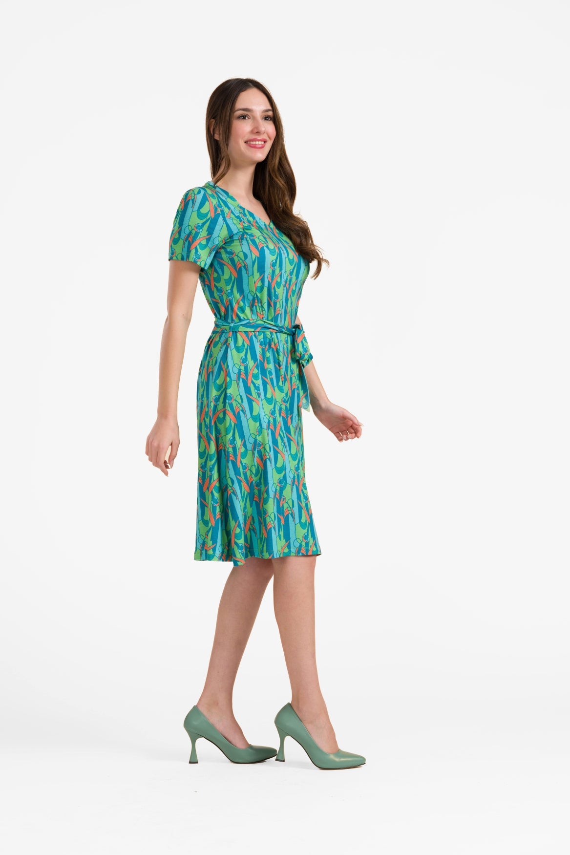 Sandra-Kleid, kurzärmelig | Tulip Waltz