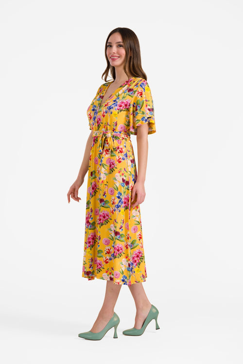 Trix-Kleid mit Schmetterlingsärmeln | Sommerstrauß