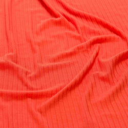 Ella Kurzarm-T-Shirt | Gerippt, Orange-Rot