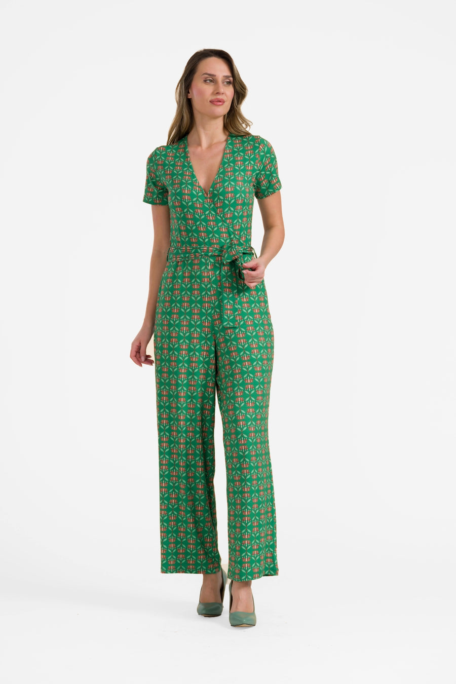 Diana Jumpsuit, Kurzarm | Grüne Blume