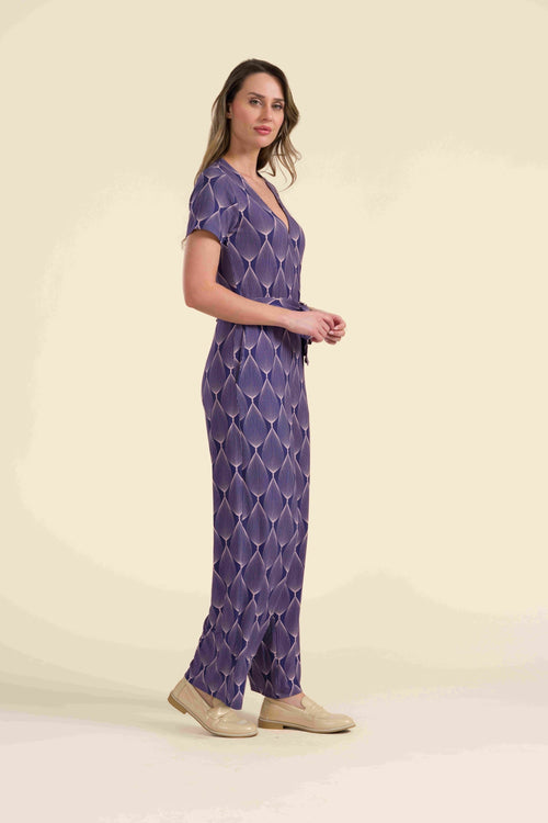 Diana Jumpsuit, Kurzarm | Großes ovales Grafikmotiv