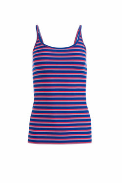Hella Spaghetti Top | Happy Stripes Blau