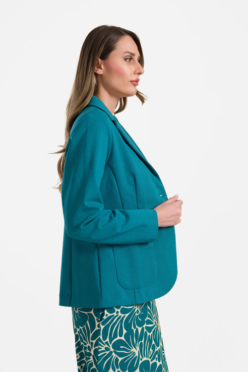 Nova Blazer | Interlock Petrolblau