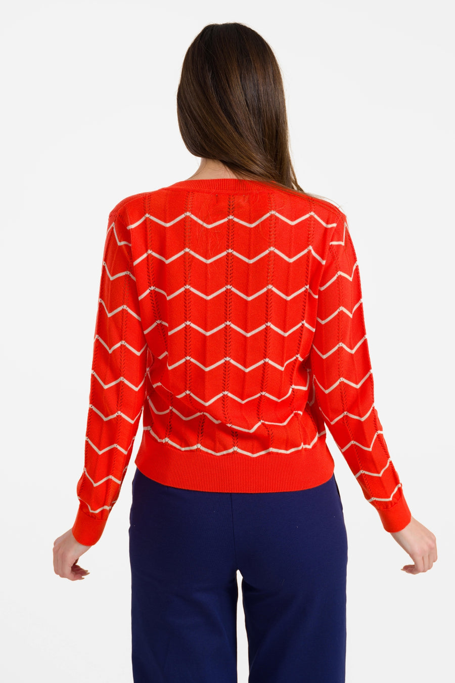 Strickjacke mit langen Ärmeln | Rot