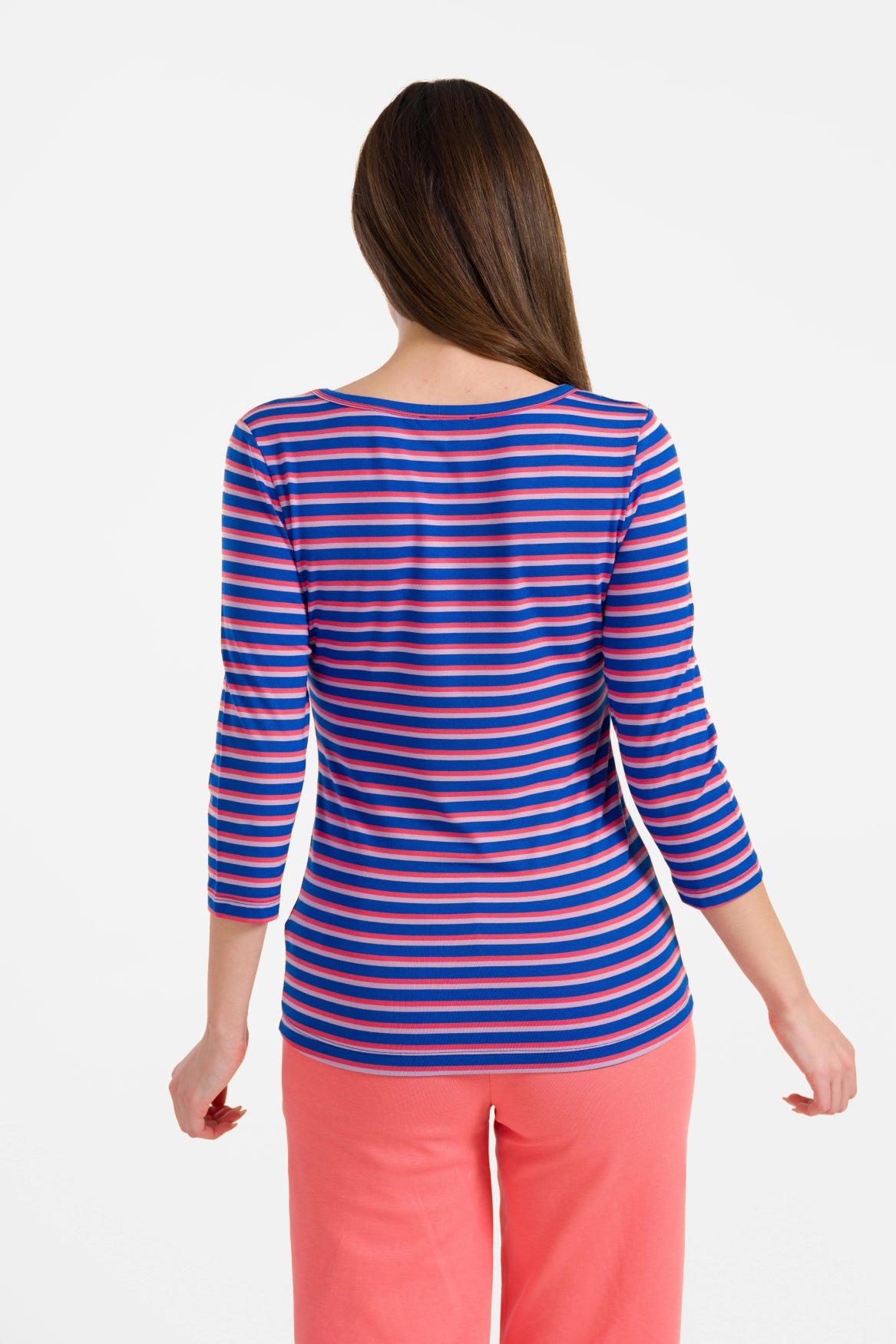 Lynn Top mit 3/4-Ärmeln | Happy Stripes Blau