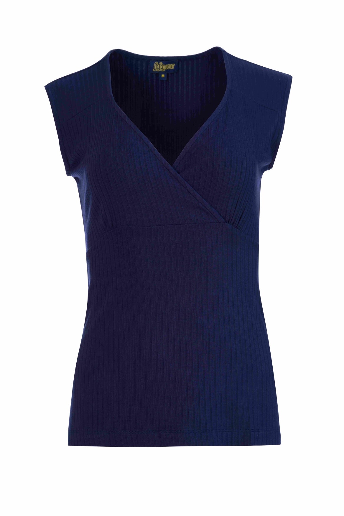 Monroe-Top | Geripptes Marineblau