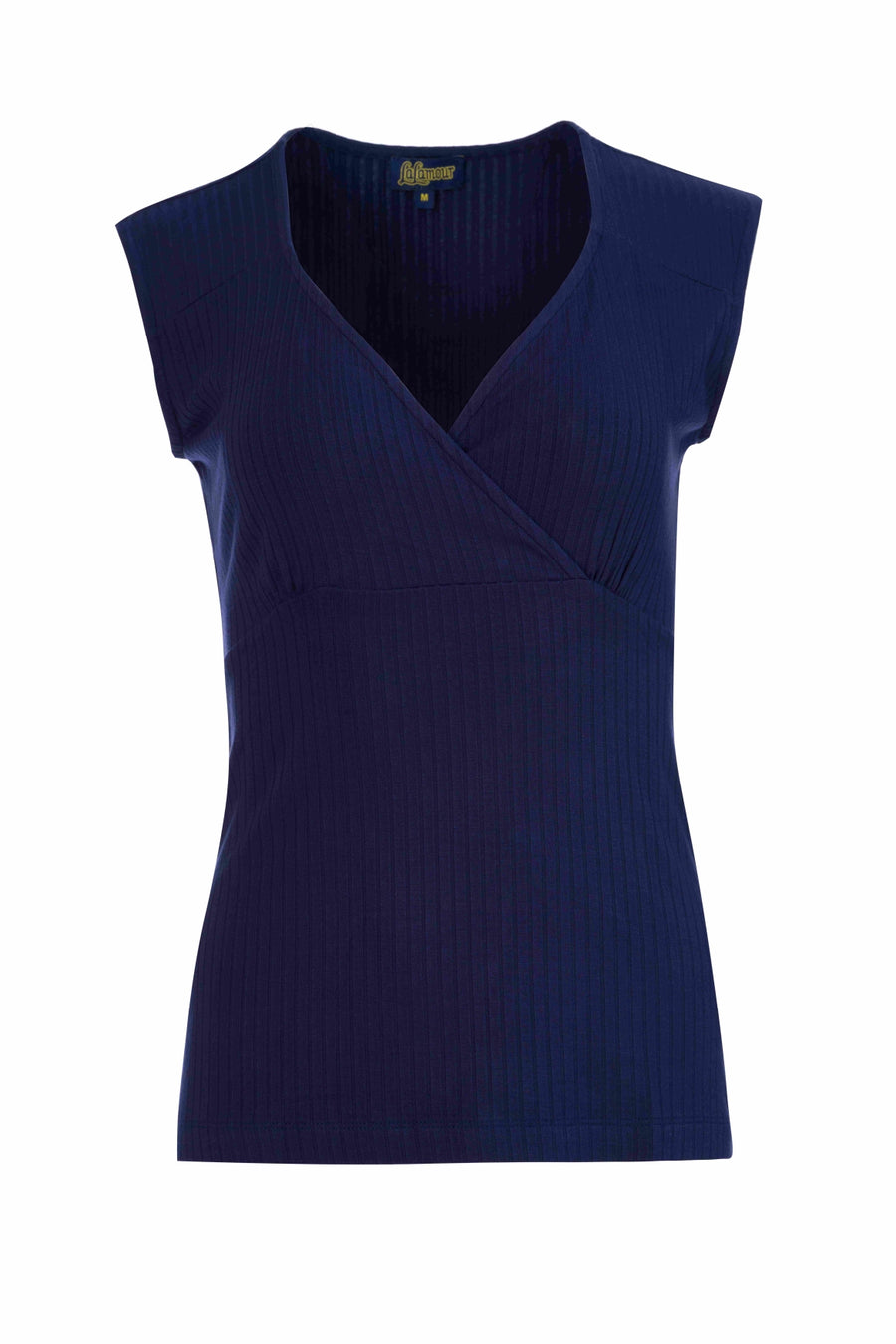 Monroe-Top | Geripptes Marineblau