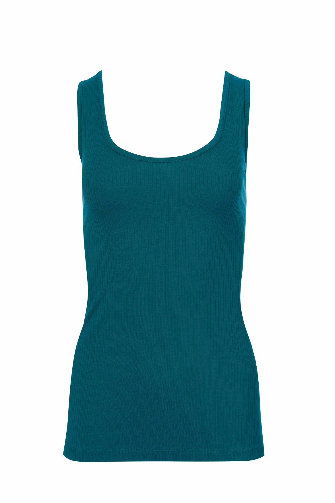 Stella Tanktop | Gerippt Petrolblau