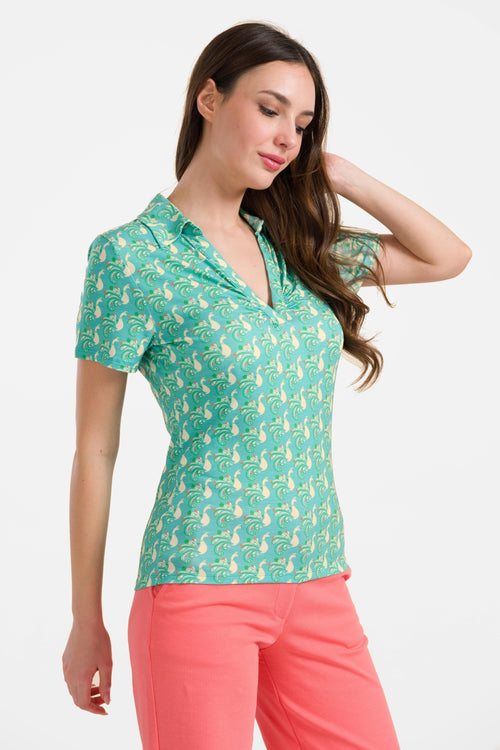 Suzy Kurzarmtop | Happy Peacock