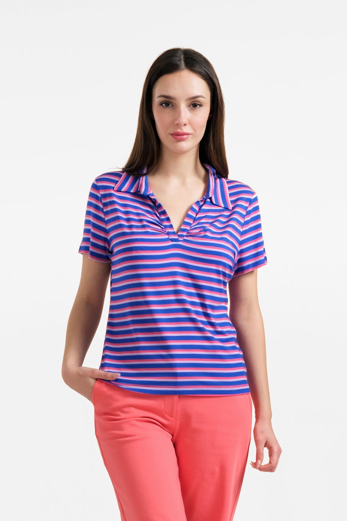 Suzy Kurzarmtop | Happy Stripes Blau