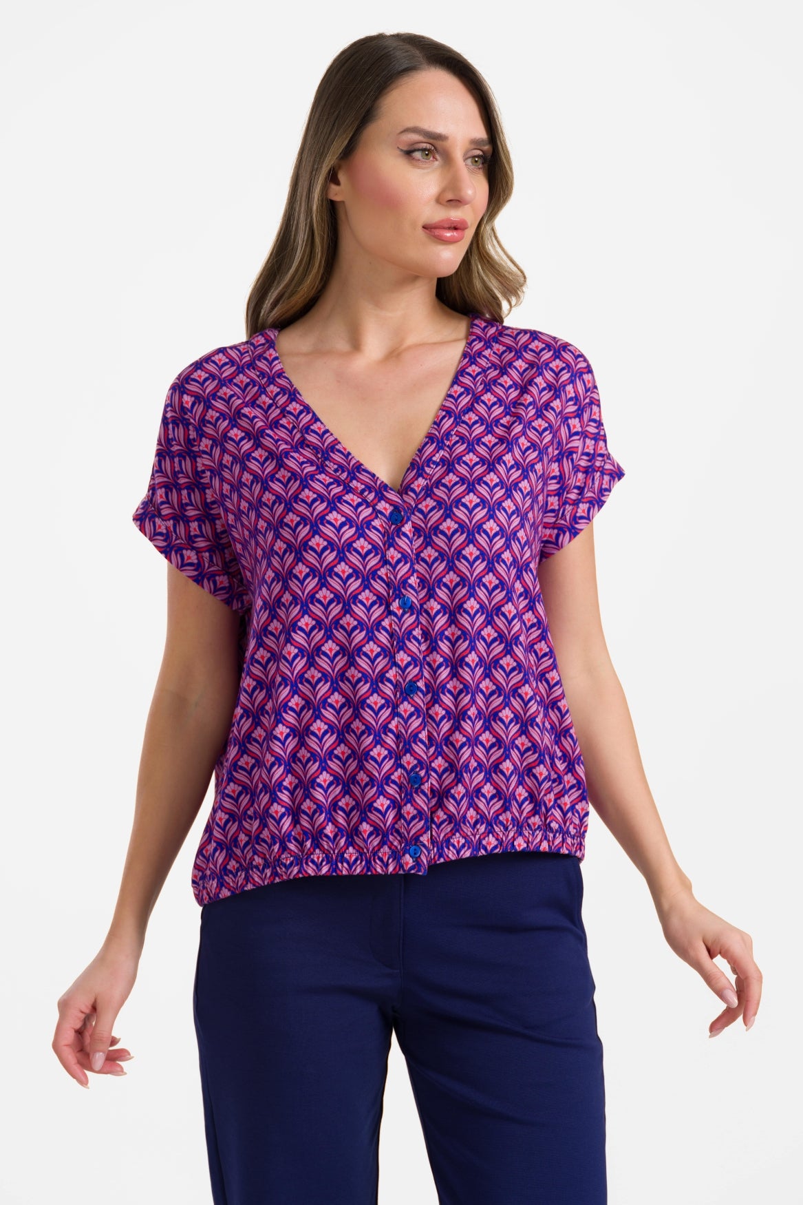 Evy Bluse, Kurzarm | Small Barock