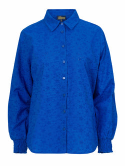 Amy Bluse | Stickerei Blau