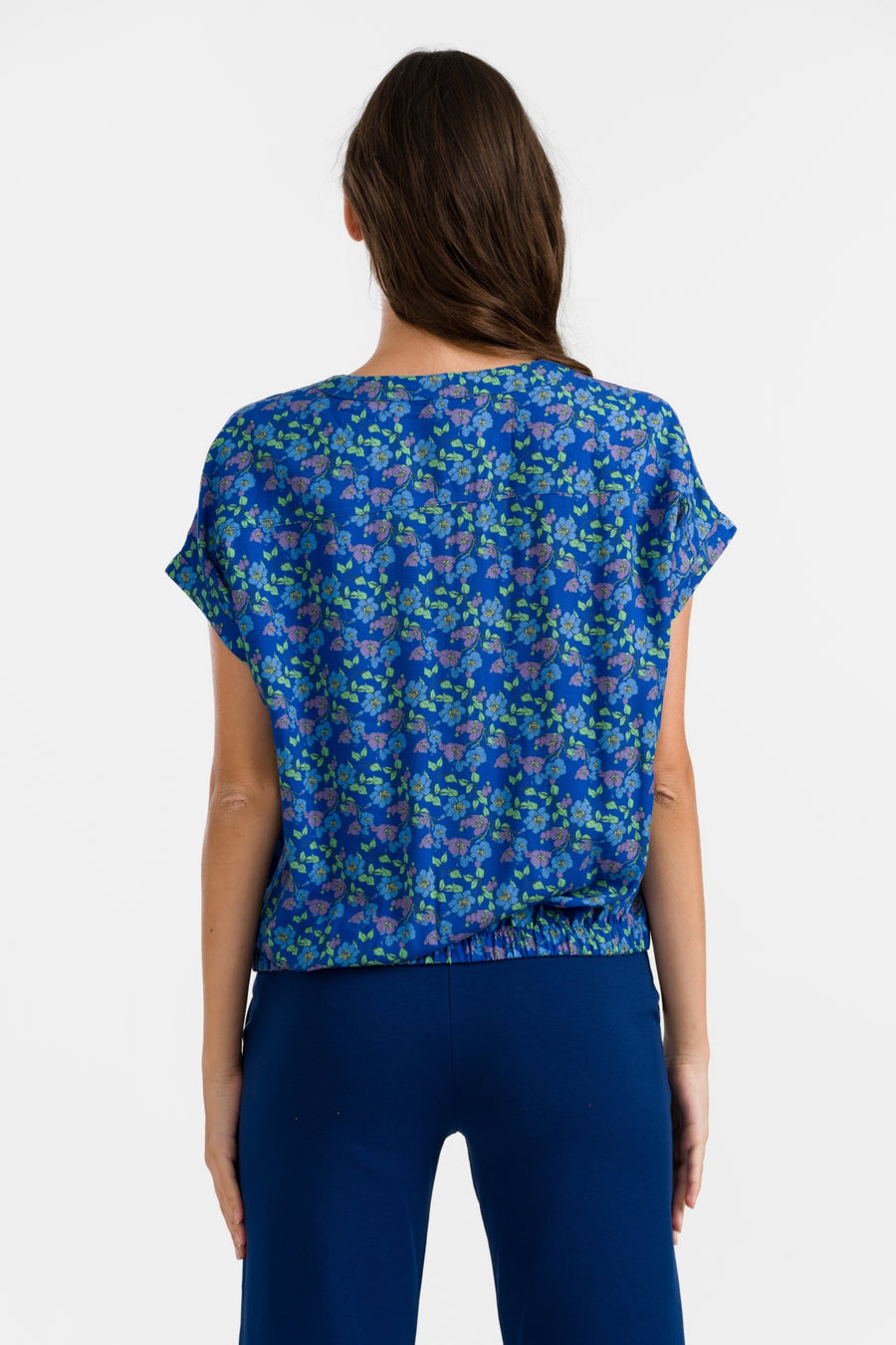 Evy Bluse Kurzarm | Kirschblüte