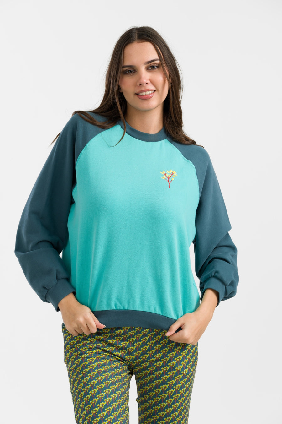 Grace-Pullover | Türkis