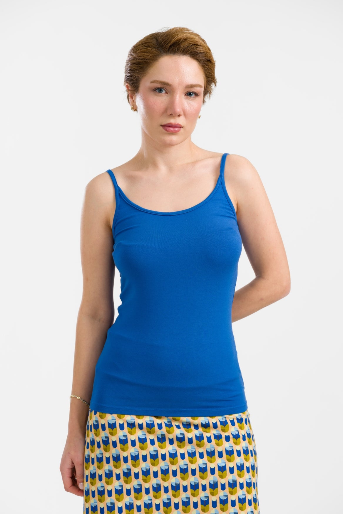 Hella Spaghetti Top | Schlichtes Blau